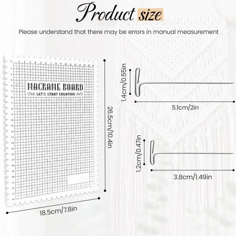 Macrame Board And Pins Kit Macrame Project Board Macrame Board With T Pins Macrame Supplies Macrame Tools For gifts