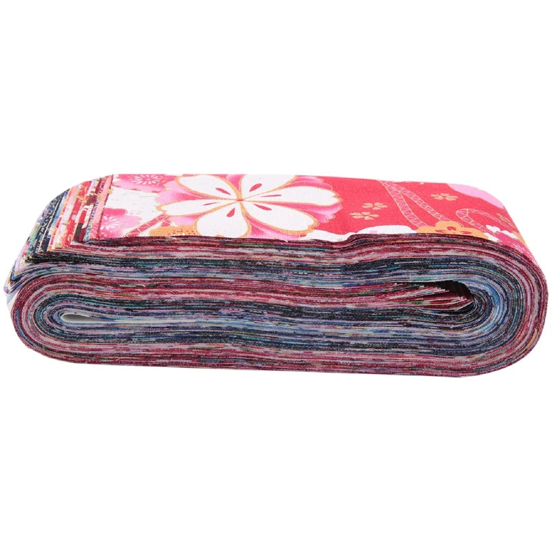 40 PCS Jelly Roll Cotton Fabric Quilting Strips DIY Sewing Craft Fabric Bundle Patchwork Supplies 6.5X50cm