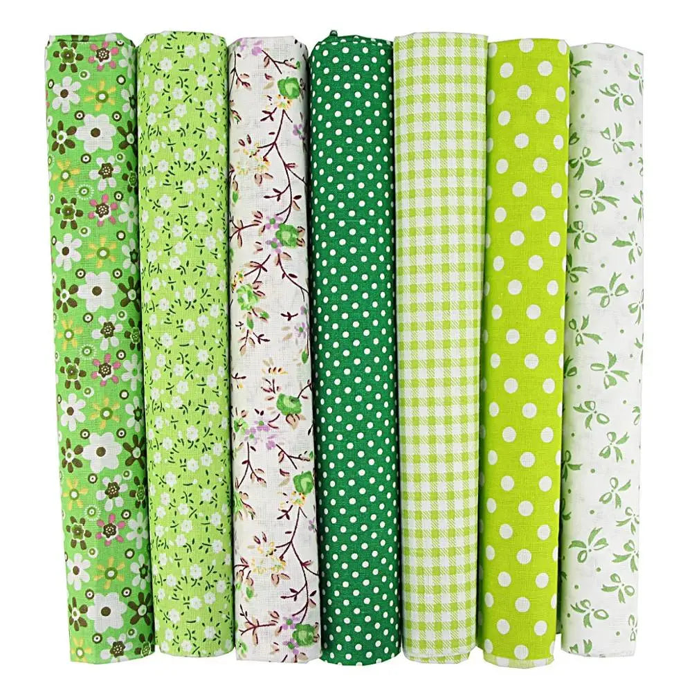 7PCS 25 x 25cm/50 x 50cm Squares Cotton Craft Fabric Cloths for DIY Bundle Patchwork Quilting Sewing Scrapbooking Artcraft