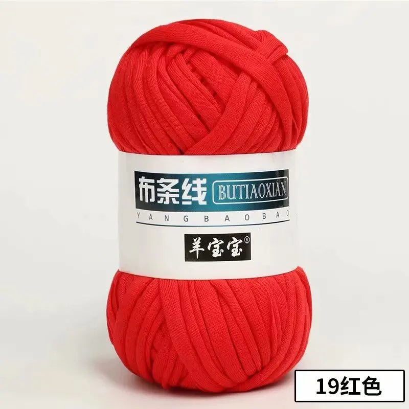 1Pc 100g T Shirt Thick Soft Cloth Yarn for Hand Knitting Crochet Woven Handbag Blanket Thick threads DIY mat slipper basket line