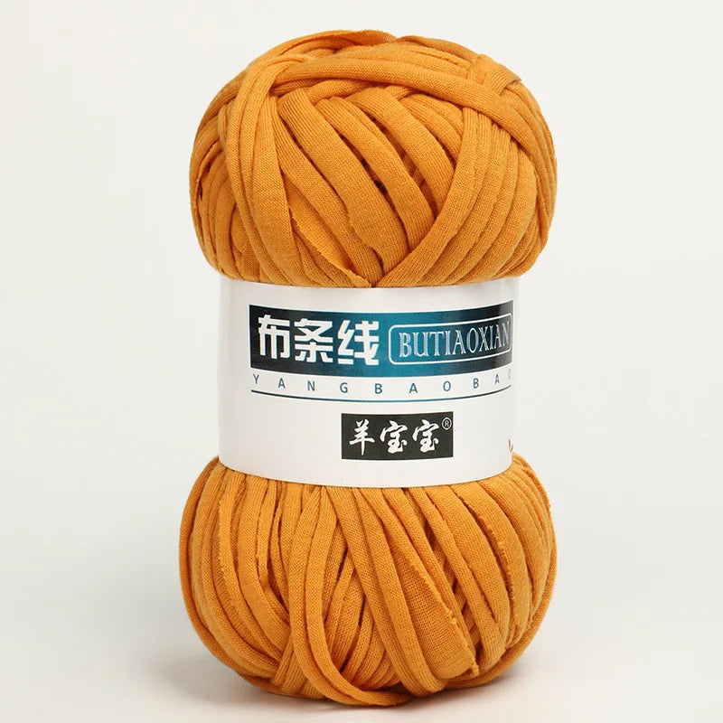 100g/pc Crocheting T Shirt Thick Soft Cloth Yarn for Hand Knitting Crochet Line Woven Handbag Blanket Thick Yarn Flat thread