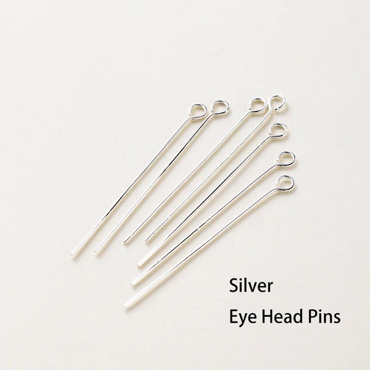 100pcs/lot 14K 18K Gold Plated 16-50mm Ball Head Pins DIY Jewelry Making Findings Brass Metal Flat Head Eye Head Pins Supplies