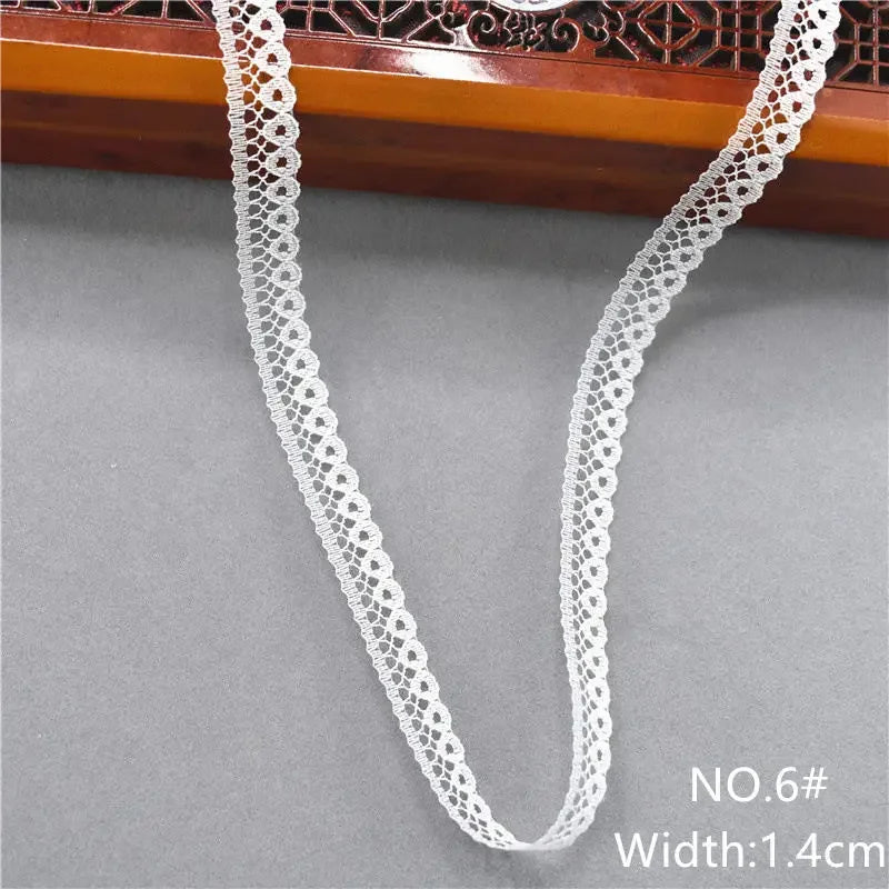 Best Selling 10yards 38kinds Color  White Lace Ribbon Woven Band French African Lace Wedding Fabric DIY Clothing/gift Wrapping