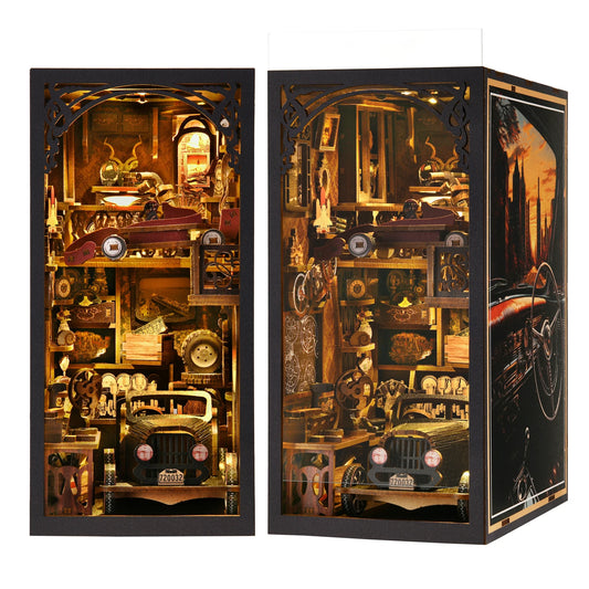 Book Nook Kit Apollo Bricks Space Exploration Model Build 3D Wooden Puzzle DIY Bookshelf Miniatural Astrona Dollhouse Decoration