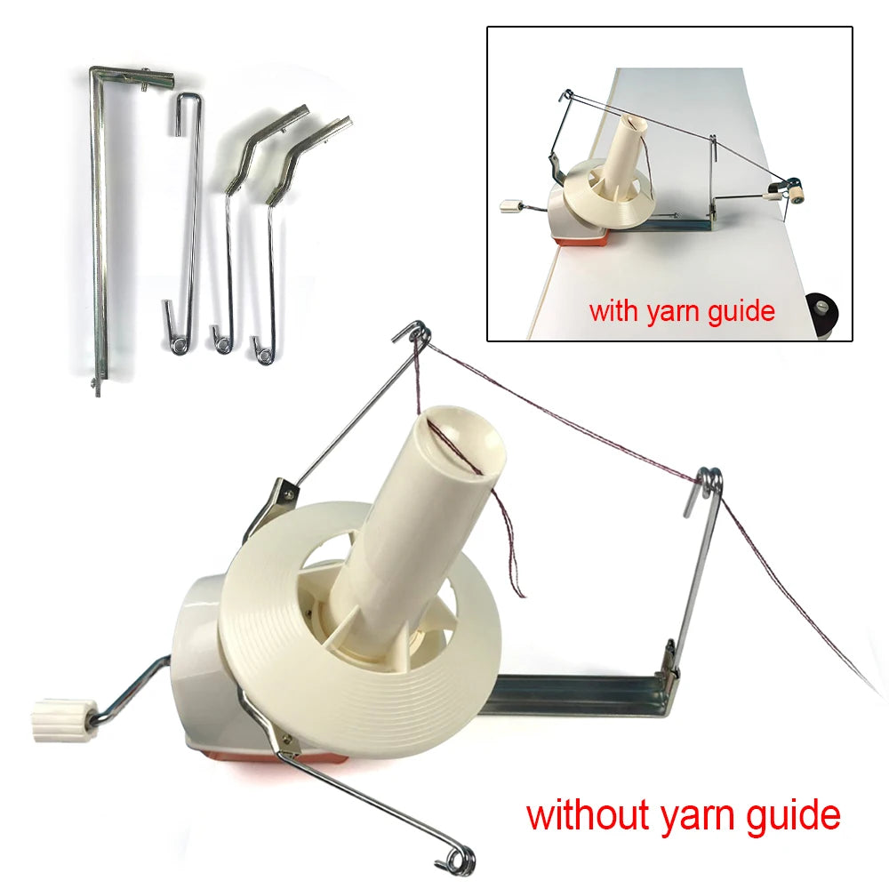Compact Ball Winder with Manual Crank, High-Efficiency Design, Easy to Carry, Store, and Clean, Ideal for Yarn Storage