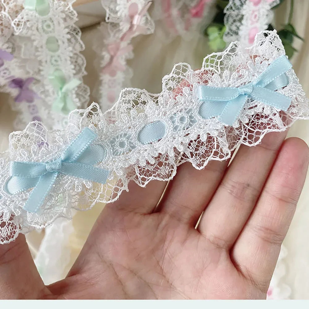 2Meters Bow Decorative Lace Trim Ribbons For Crafts Party Dress Sewing Diy Supplies Handmade Fabric Gift Wrapping Trimming Black