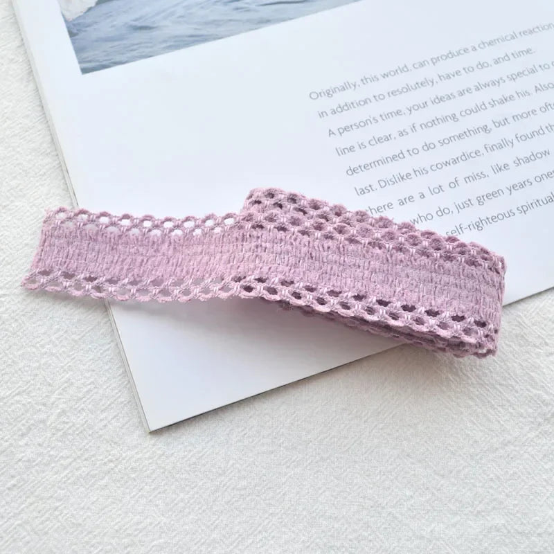 3 Meters Lace Fabric Ribbon Hollow Bow Handmade DIY Hairpin Material Hair Accessories Party Wedding Decorations