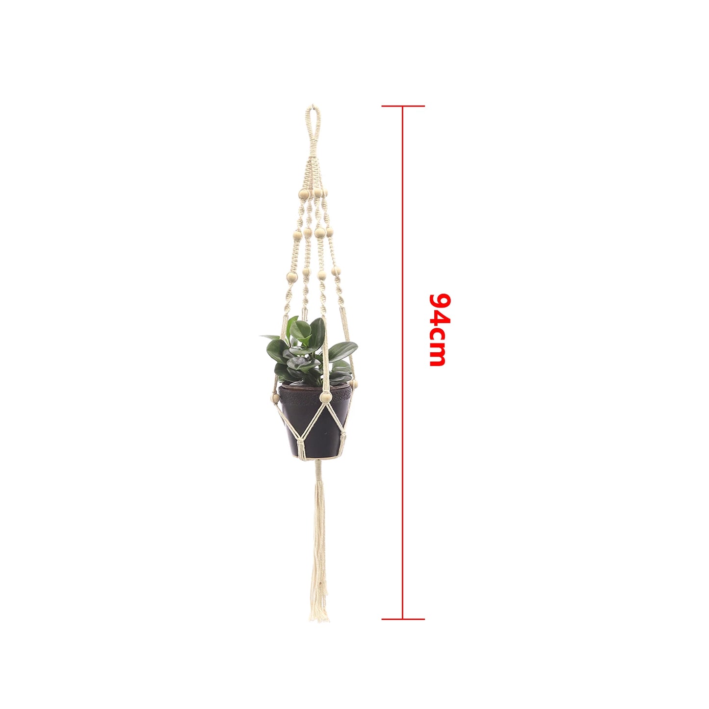 Hanging Plant Handmade Macrame Plant Hanger Flower Pot Planter Hanger Wall Decor Courtyard Garden Hanging Planter Hanging Basket