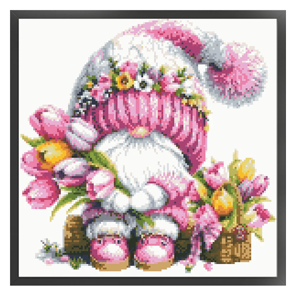 Partial Embroidery Bead 39x39cm Gnome 9CT DIY Cross Stitch Kit for Bedroom Home