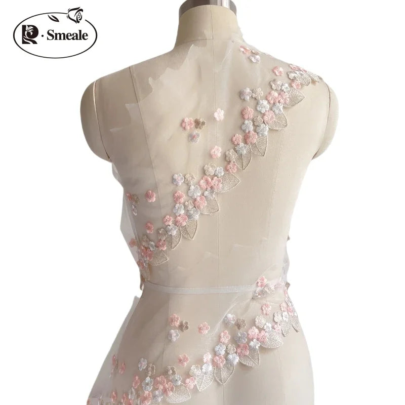 5Y-10Yard/Lot Handmade DIY Clothing Accessories Colorful Embroidery Lace Fabric Curtains Sofa Lace Trim 17cm RS202