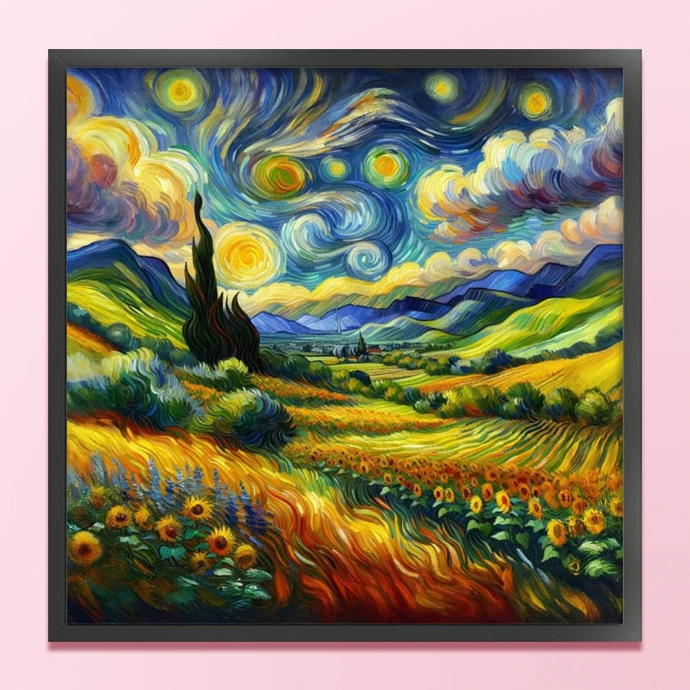 Scenery Printed Cross Stitch Kit DIY 14CT Thread Art Needlework Home Wall Decor