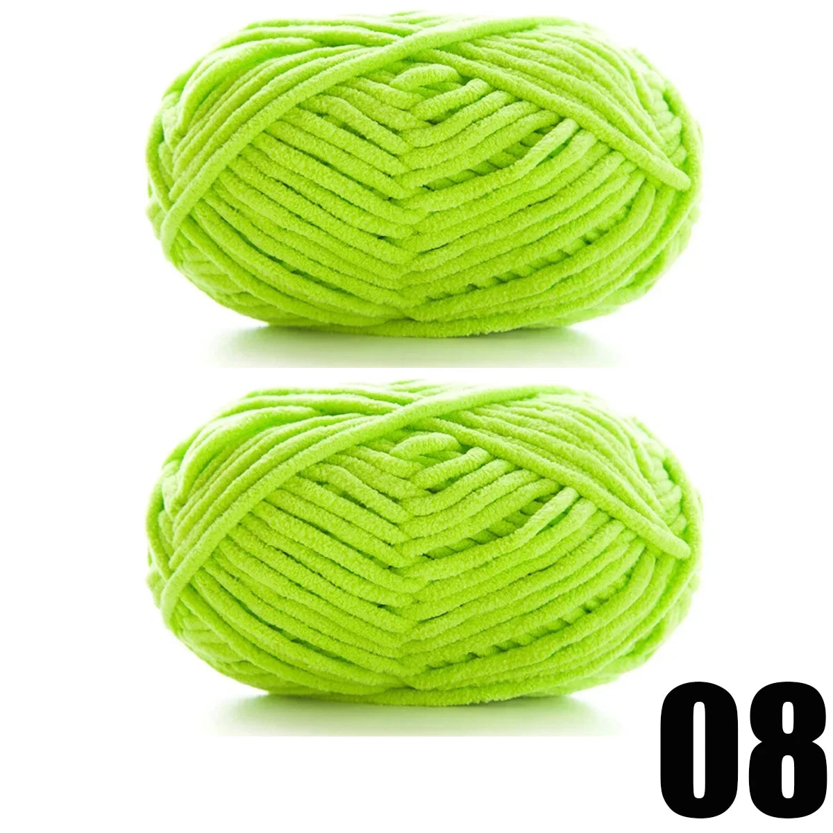 2pcsX50g Thick Velvet Yarn Handmade DIY Knitting Yarn Wool Line Scarf Hat Soft Chenille Yarn Knit Wol
