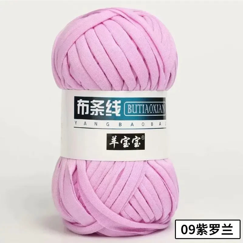 1Pc 100g T Shirt Thick Soft Cloth Yarn for Hand Knitting Crochet Woven Handbag Blanket Thick threads DIY mat slipper basket line