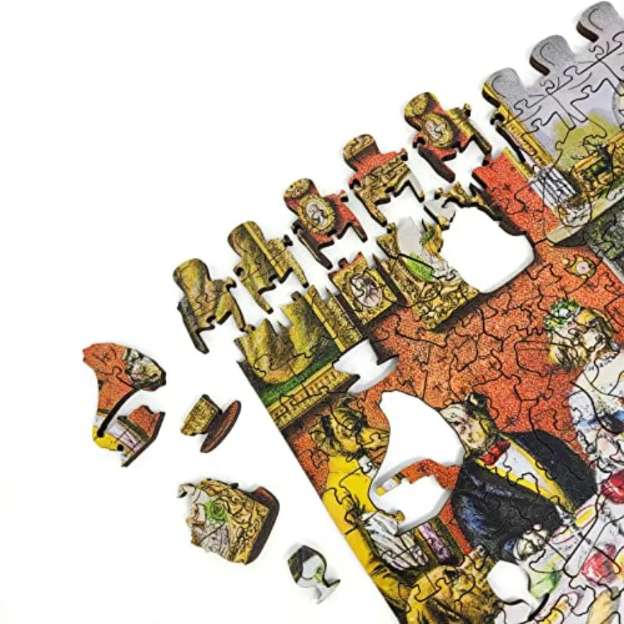 Wooden Jigsaw Рuzzle for Adults - Uniquely Shaped Pieces - 365 Pieces - The Dogs Dinner Party