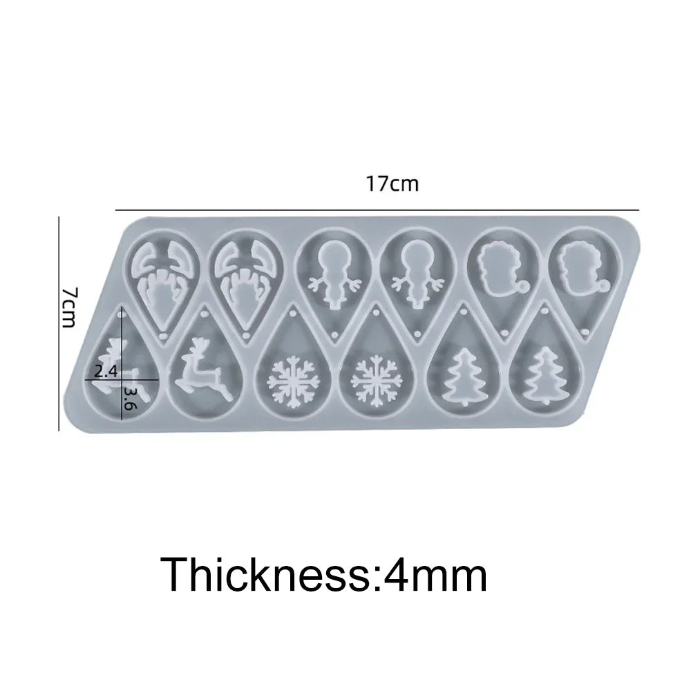 Earring Pendant Silicone Mold Epoxy Resin Jewelry Making Molds Heart Leaves Moon DIY Charms Pendant Mould Creative Jewelry Craft