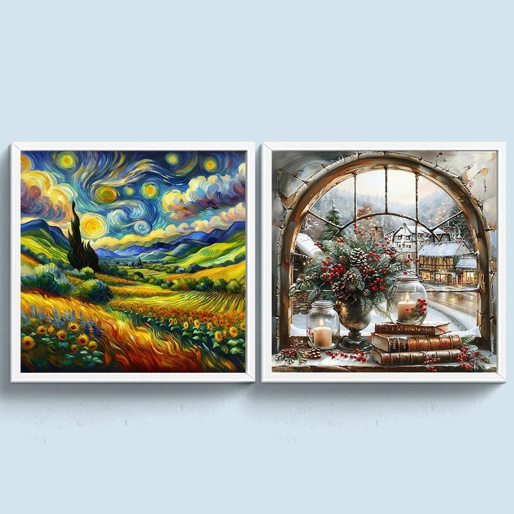 Scenery Printed Cross Stitch Kit DIY 14CT Thread Art Needlework Home Wall Decor