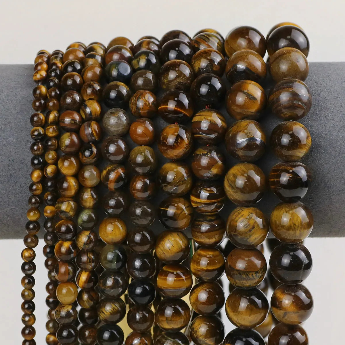 Natural Stone Beads 4 6 8 10 12mm Tiger Eye Amazonite Turquoises Agates Lava Round Spacer Beads For Jewelry Making DIY Bracelets