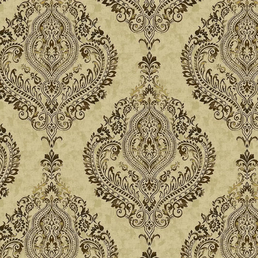 100% Cotton Duck 45" Width Large Damsk Chai Color Sewing Fabric by The Yard（Hot）