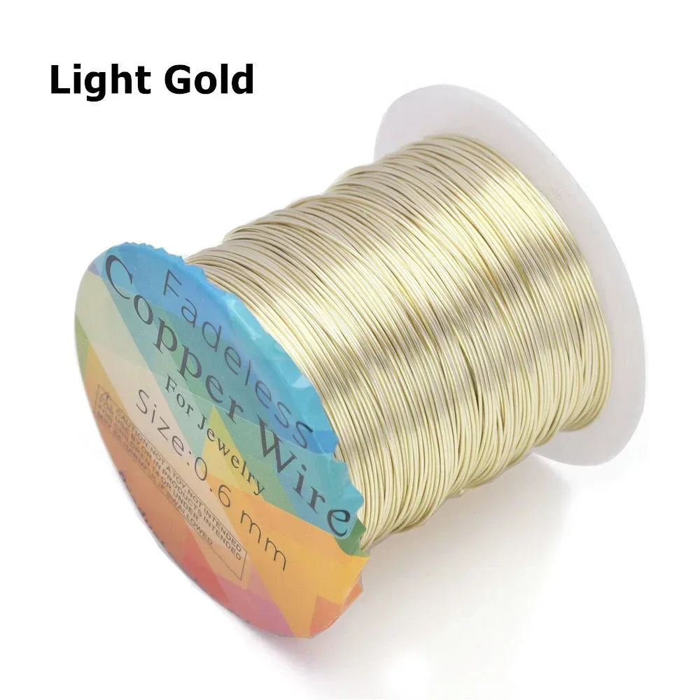 Solid Colorfast Copper Wire Tarnish-Resistant Beading Wire DIY Craft Jewelry Making Accessories 18 to 32 Gauge ( 32Ga/1969 ft )