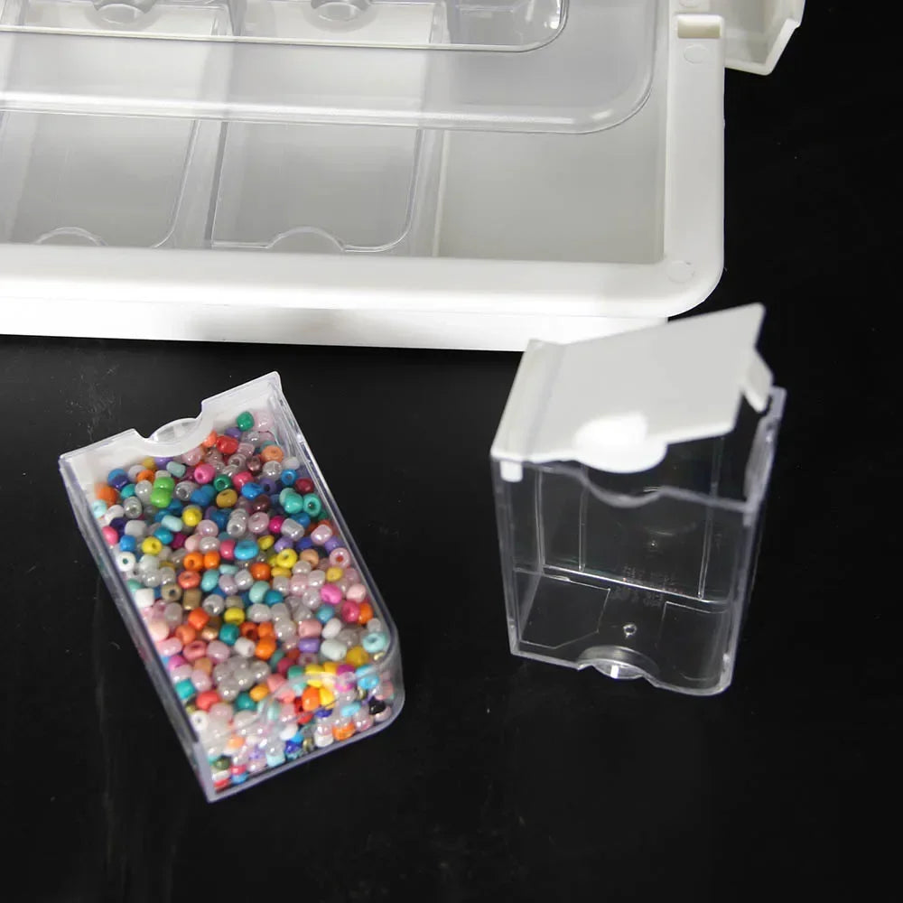42/50/78 Grids Box Elizabeth Ward Bead Storage Portable Container Transparent Diamond Painting Plastic Storage Box