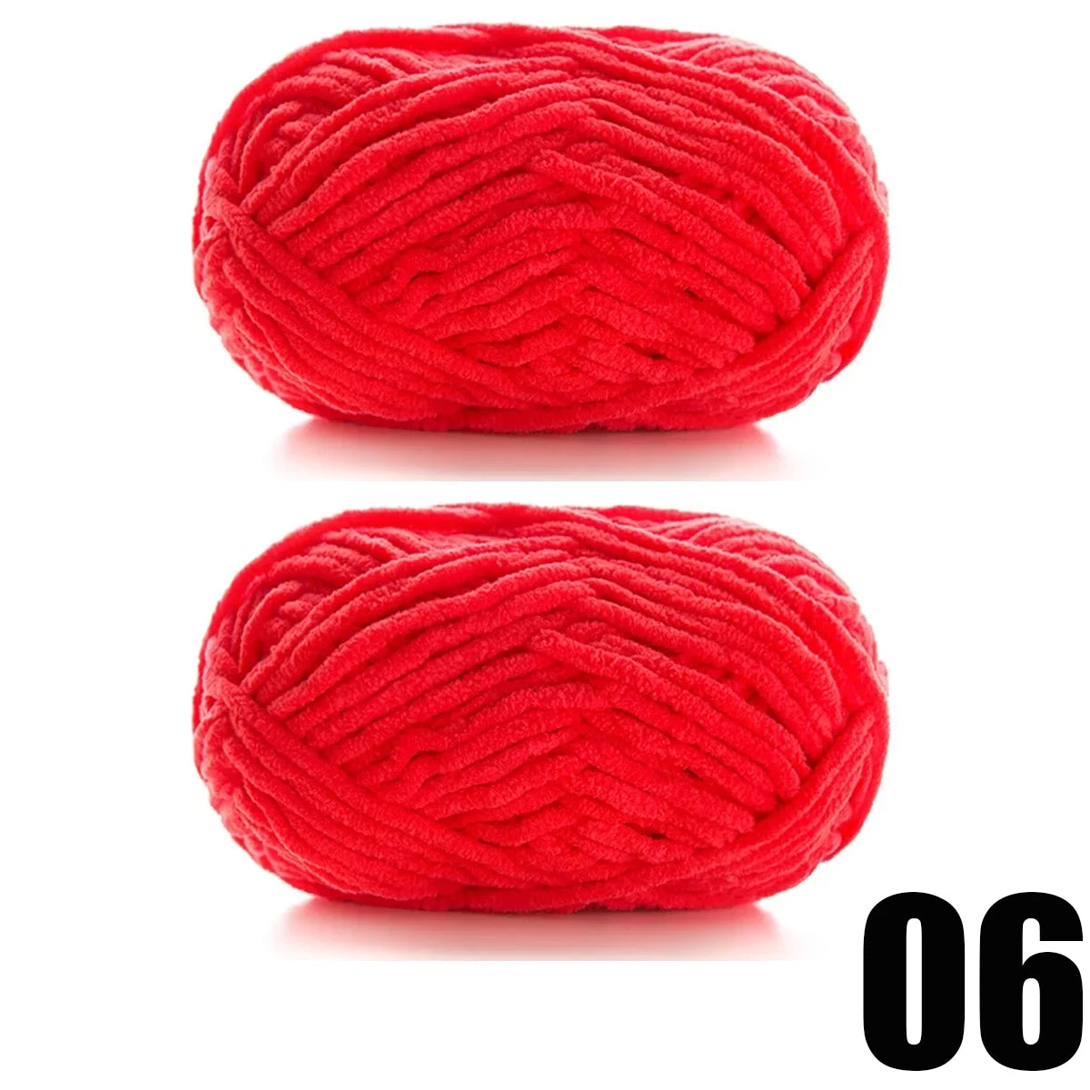 2pcsX50g Thick Velvet Yarn Handmade DIY Knitting Yarn Wool Line Scarf Hat Soft Chenille Yarn Knit Wol