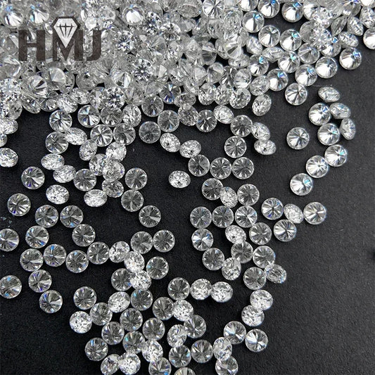 Loose Moissanite Stone Small Size Round Shape 0.8-2.9mm 1.0 Carat D Color VVS1 Clarity Excellent Cut for Jewelry Making Beads