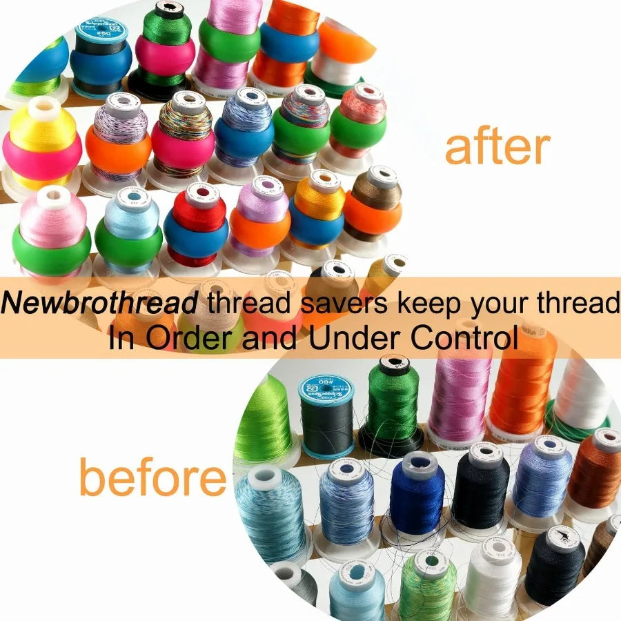 100pcs Thread Spool Savers for Sewing and Embroidery Machines - Prevent Thread Tails from Unwinding and Eliminate Loose Ends Du