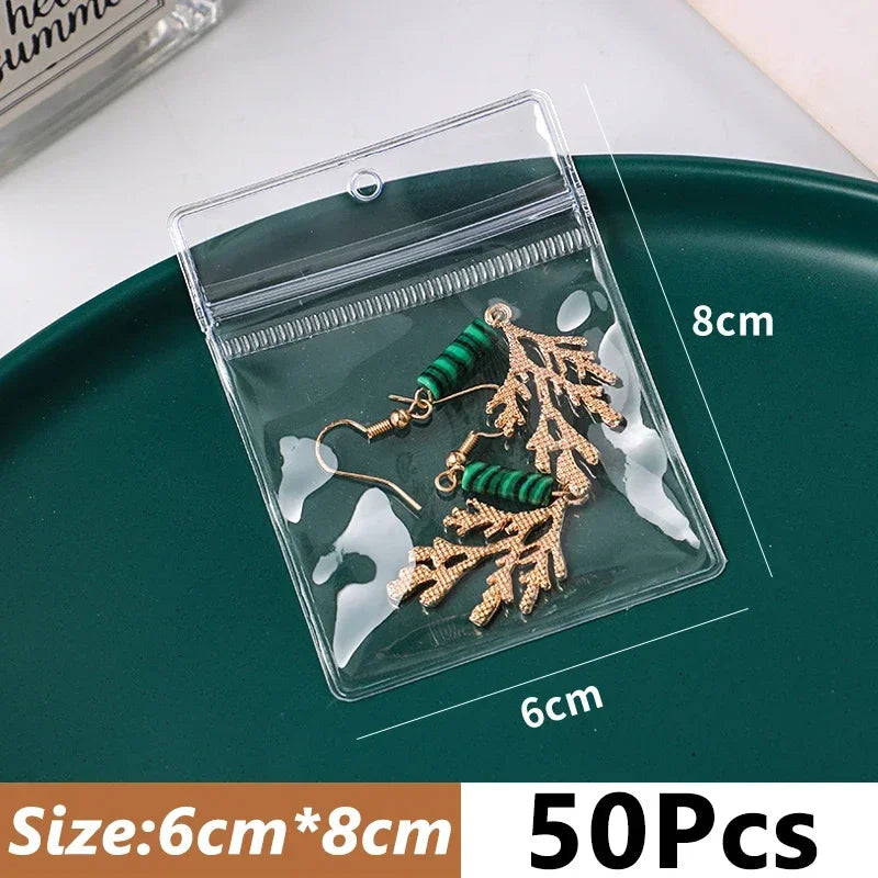 INS Anti-oxidation Jewelry Storage Albums Desktop Drawer Organizer Transparent Necklace Bracelet Ring Book Holder Jewelry Bag