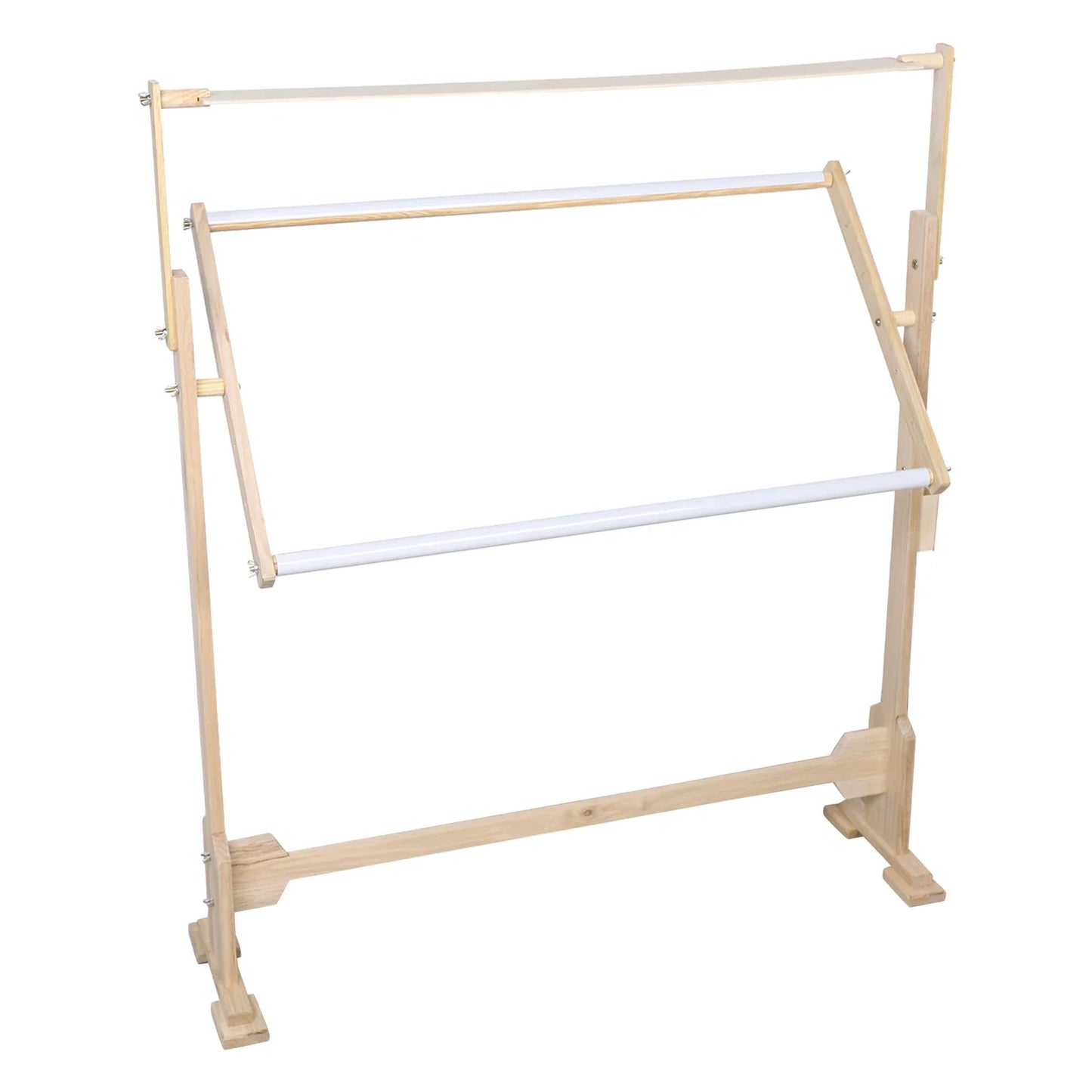 Adjustable Embroidery Frame Stand, Wooden Cross Stitch Frame Rack Home Desktop Embroidery Sewing DIY Rack Floor Stand