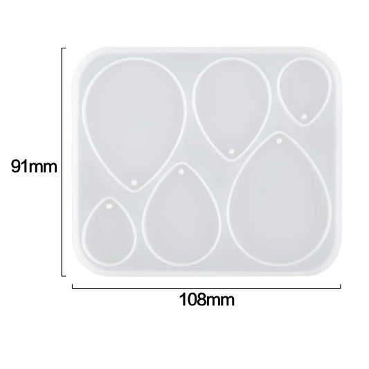 Geometric Earring Pendant Silicone Mold Round Epoxy Resin Mould For DIY Ornaments Keychain Necklace Charms Epoxy Resin Crafts