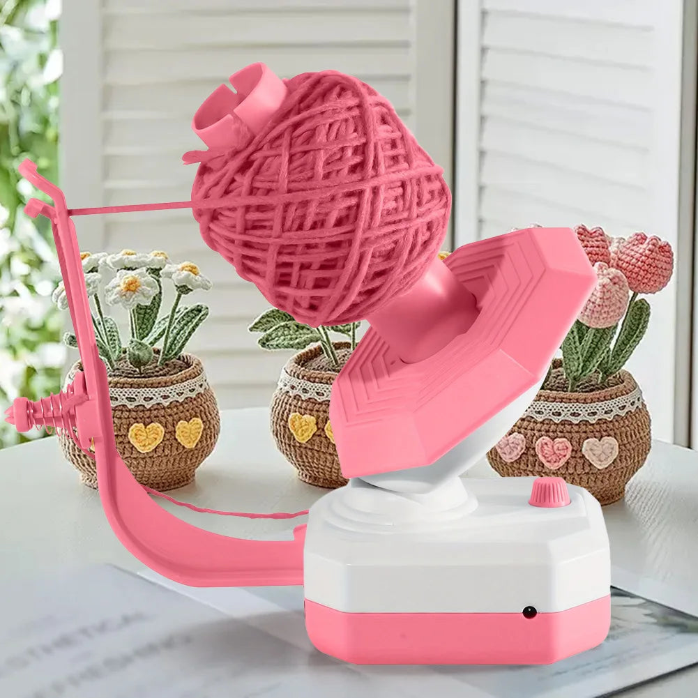 Yarn Winder Electric Yarn Ball Winder USB Plug In Automatic Yarn Spinner Cake Dispenser Electric Spooler for Crochet Lovers