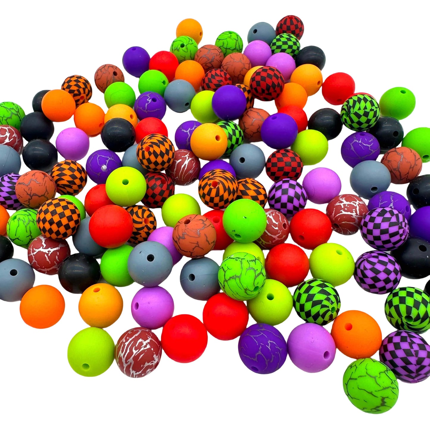 140pcs Watermark Series Silicone Beads mixed focal beads silicone pen beads DIY handmade necklace keychain beads jewelry beads