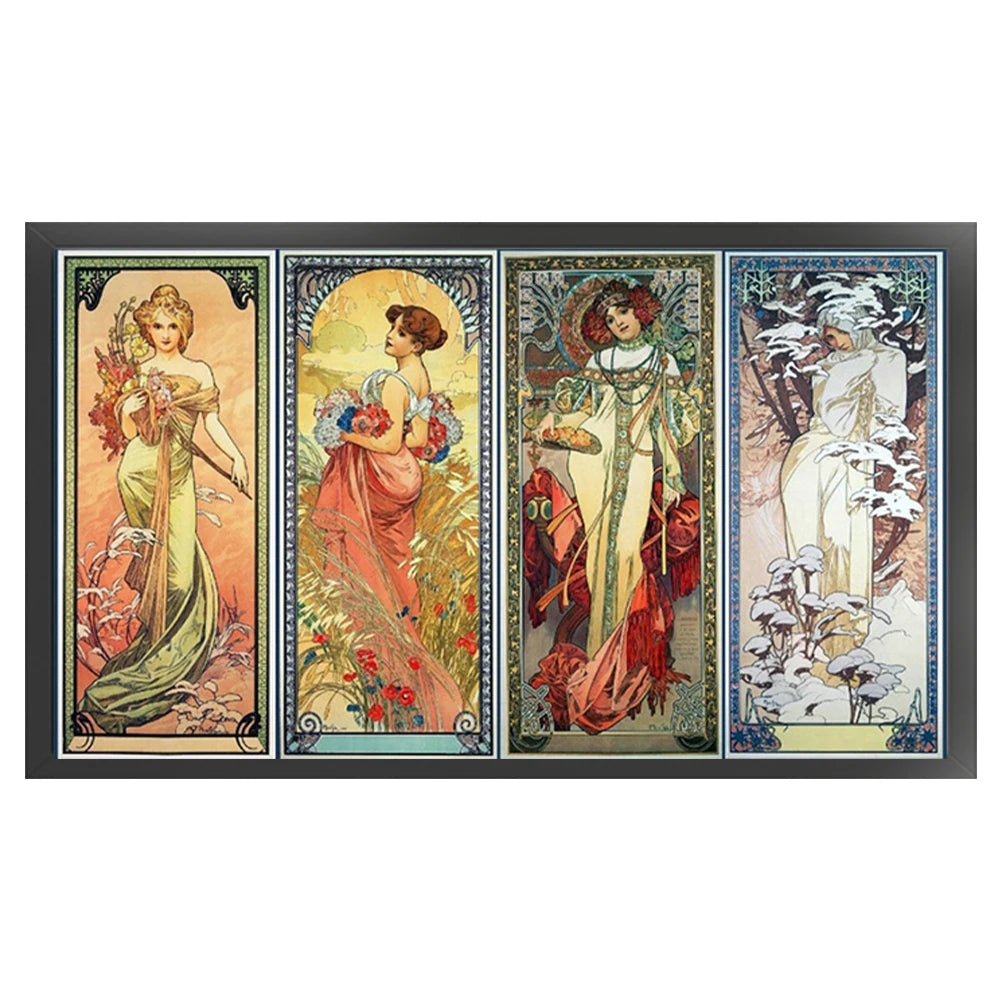 Goddess Cross Stitch Kit 90x50cm DIY 11CT Thread Art Needlework White Fabric