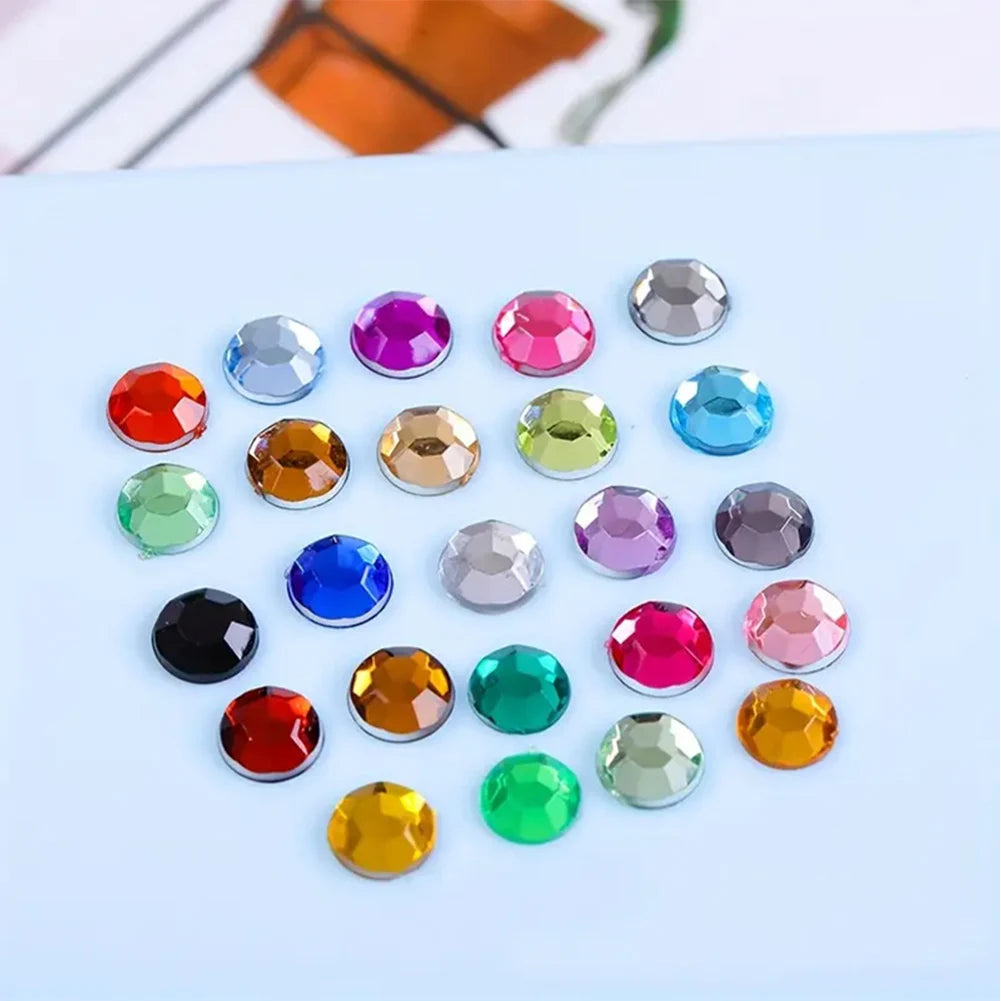10000Pcs Round Drills Beads 20 Colors DIY Round Diamond Art Kit 5D Resin Diamond Diamond Painting Accessory