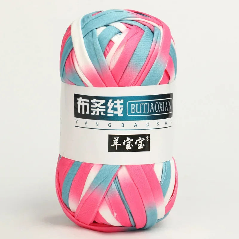 100g/pc Crocheting T Shirt Thick Soft Cloth Yarn for Hand Knitting Crochet Line Woven Handbag Blanket Thick Yarn Flat thread