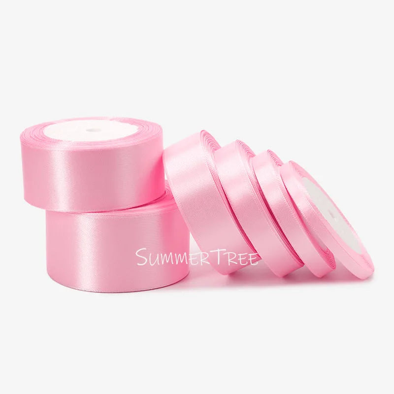 Satin Ribbon 25yards 6mm - 50mm Sash Gift Wrap Bow Handmade DIY Craft Halloween Christmas Wedding Birthday Party Decoration