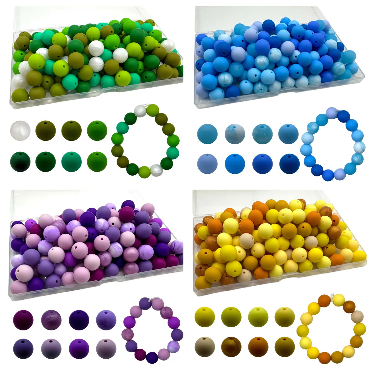 120pcs 15mm round silicone beads mixed focal beads silicone pen beads DIY handmade necklace  keychain beads jewelry beads