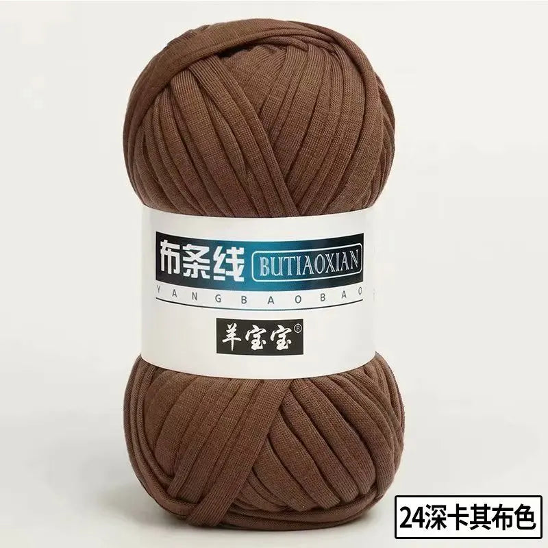 1Pc 100g T Shirt Thick Soft Cloth Yarn for Hand Knitting Crochet Woven Handbag Blanket Thick threads DIY mat slipper basket line