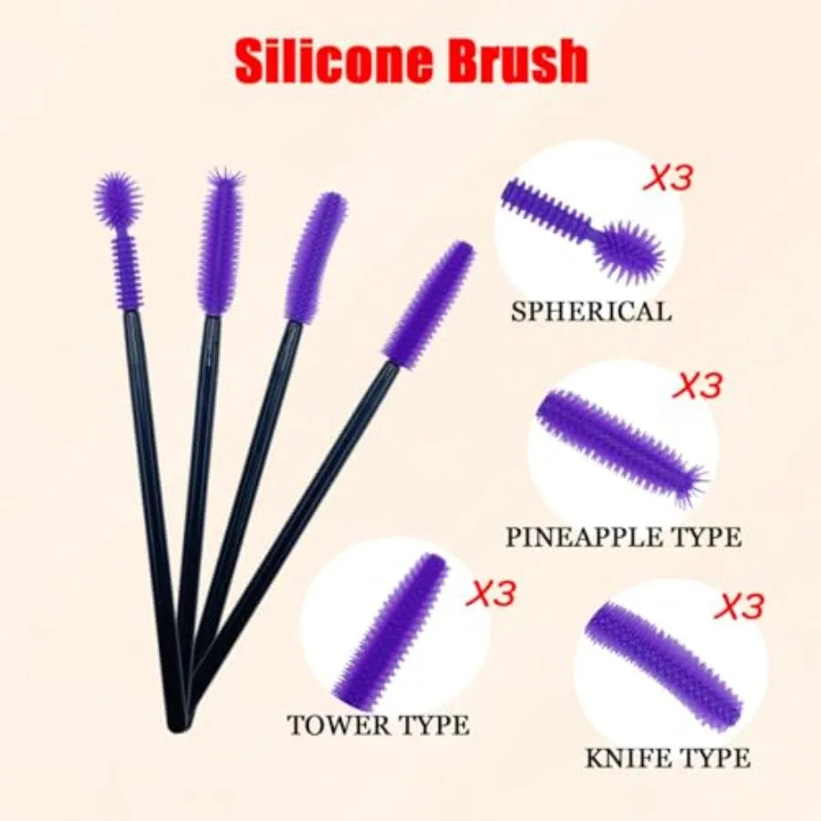21 Pieces Sewing Machine Cleaning Kit with Storage Box: Includes Tweezers Double-Headed Brush Screwdriver Seam Rippers Silicone