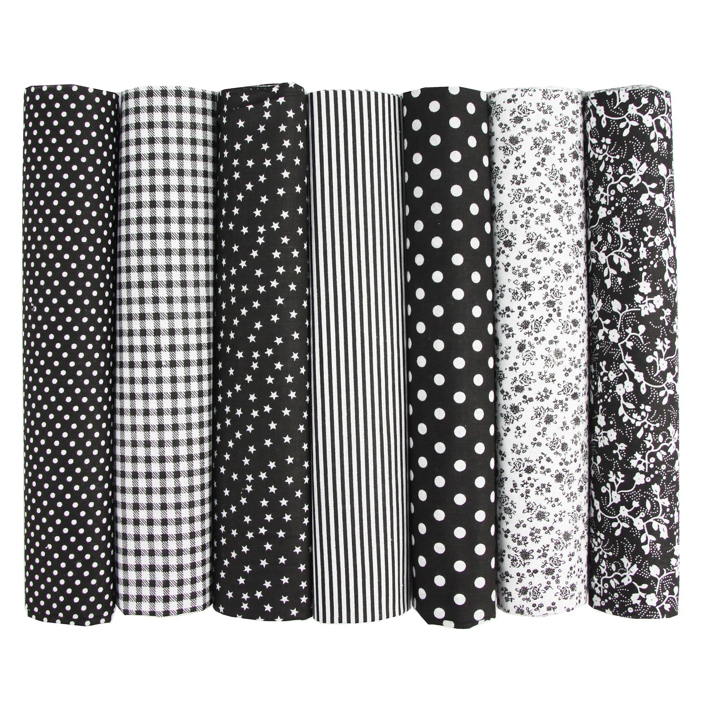 7PCS 25 x 25cm/50 x 50cm Squares Cotton Craft Fabric Cloths for DIY Bundle Patchwork Quilting Sewing Scrapbooking Artcraft