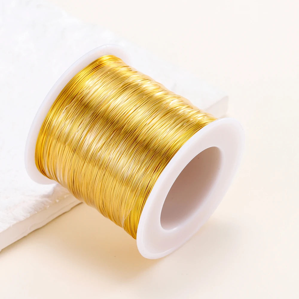 Gold Plated Copper Wire For DIY Handmade Jewelry Making Supplies Jewellery Accessories Beads Materials Wire Wholesale