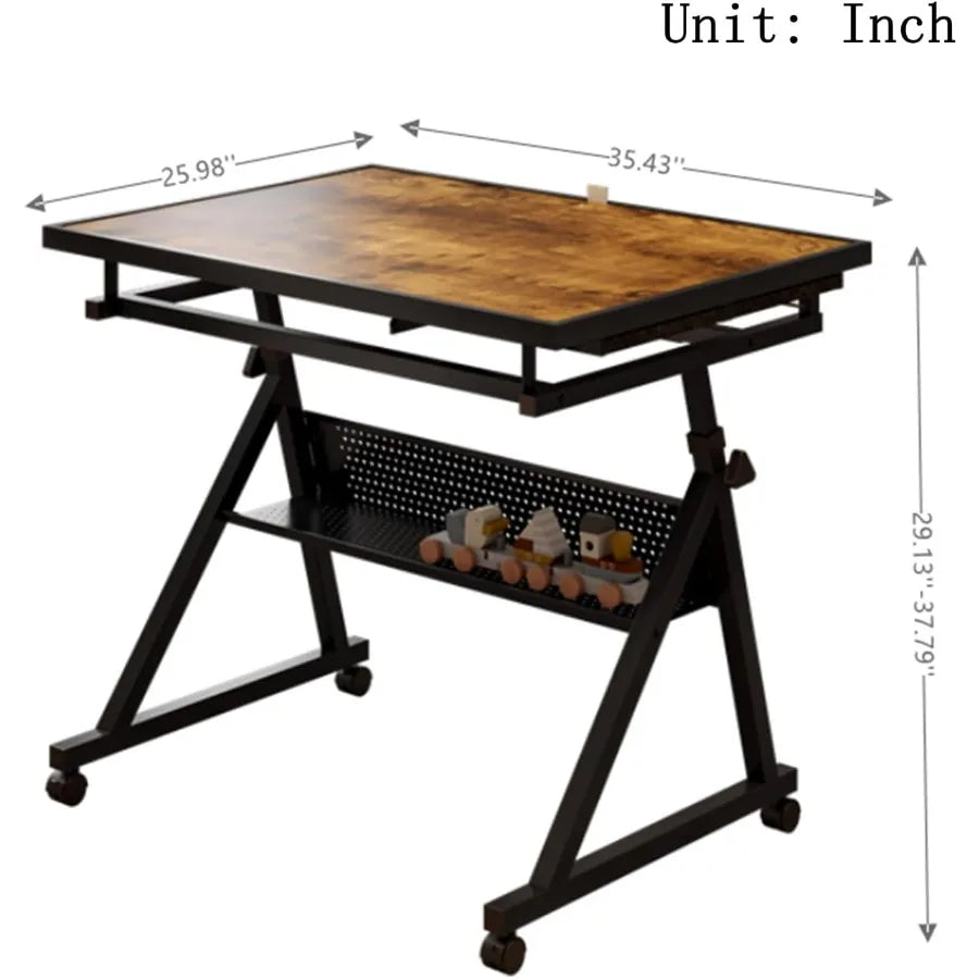 Puzzle Tables for Adults Height Adjustable Puzzle Board with Drawers 1500 Pieces Jigsaw Tables with Legs Wheels 075° Tilting Ta