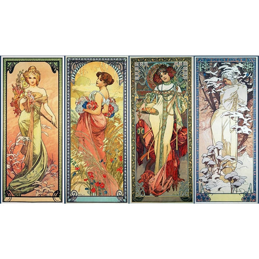 Goddess Cross Stitch Kit 90x50cm DIY 11CT Thread Art Needlework White Fabric