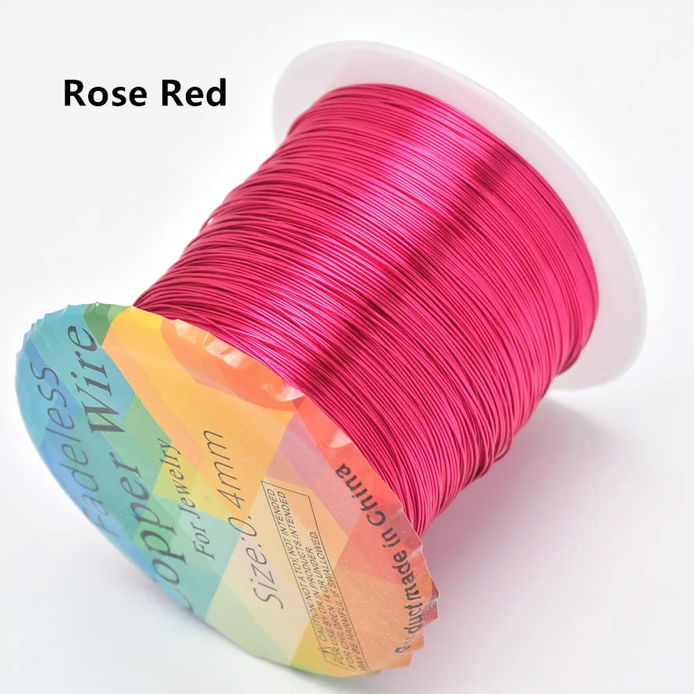 Solid Colorfast Copper Wire Tarnish-Resistant Beading Wire DIY Craft Jewelry Making Accessories 18 to 32 Gauge ( 32Ga/1969 ft )