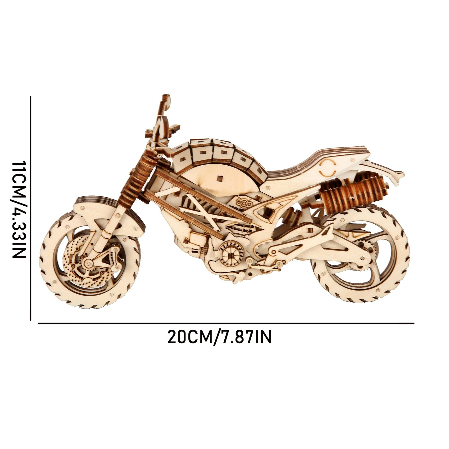motorcycle Model DIY 3D Wooden Puzzle Building Block Kits Assembly Toy Birthday Gift For Kids Adult Home Decor