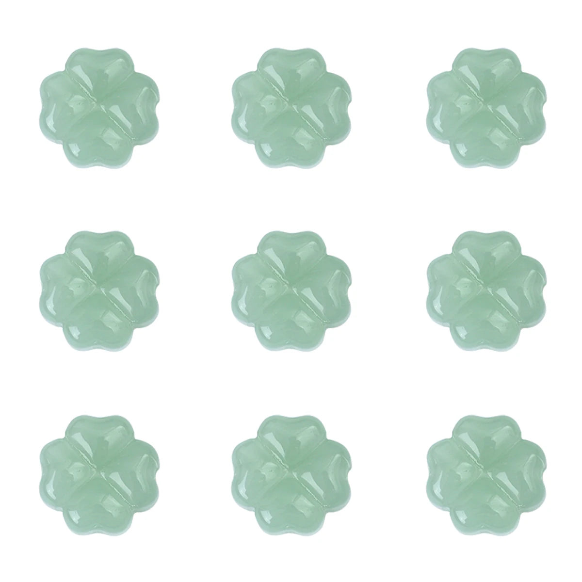 About20Pcs Glass Four Leaf Flower Beads Scattered Beads Handmade DIY Making Couple Bracelets, Necklaces, Earrings, Jewelry Acces