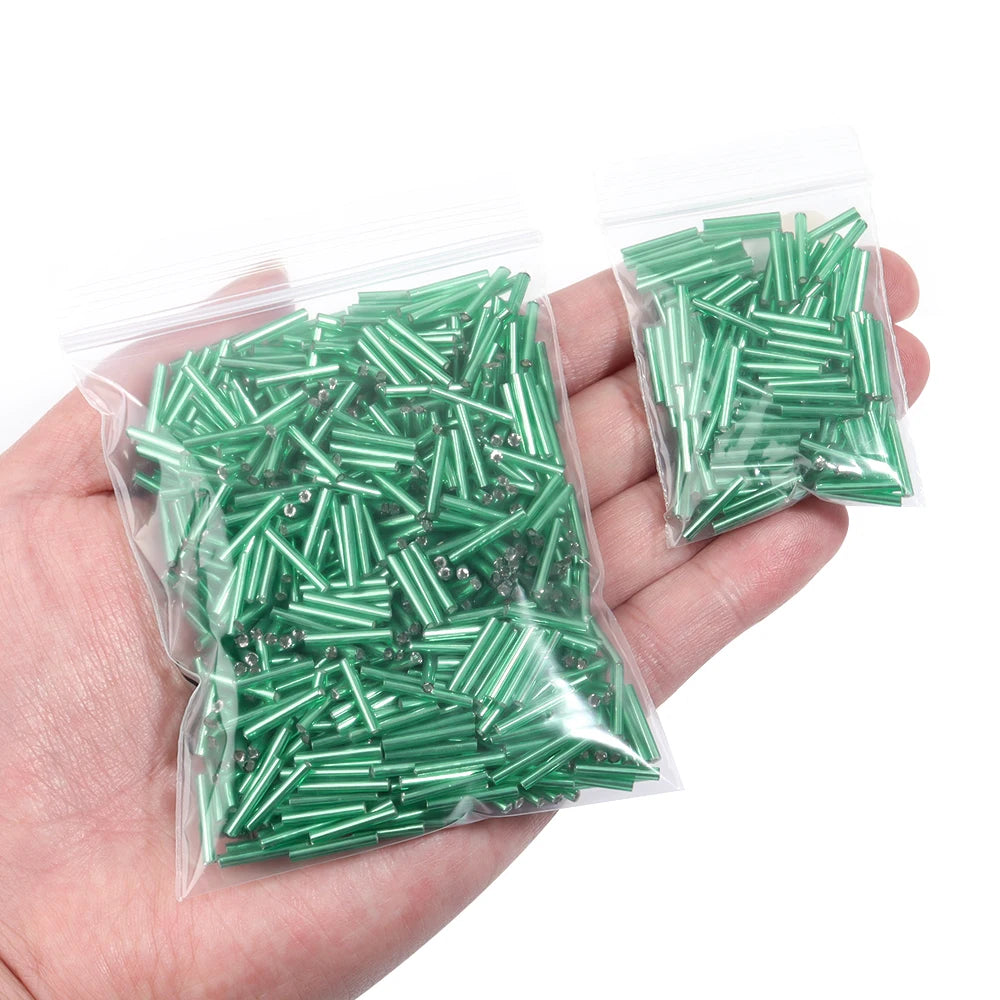 120/600pcs 2x12mm Charm Czech Glass Beads Cylindrical Tube Bugle Spacer Beads For Craft Making DIY Earring Necklace