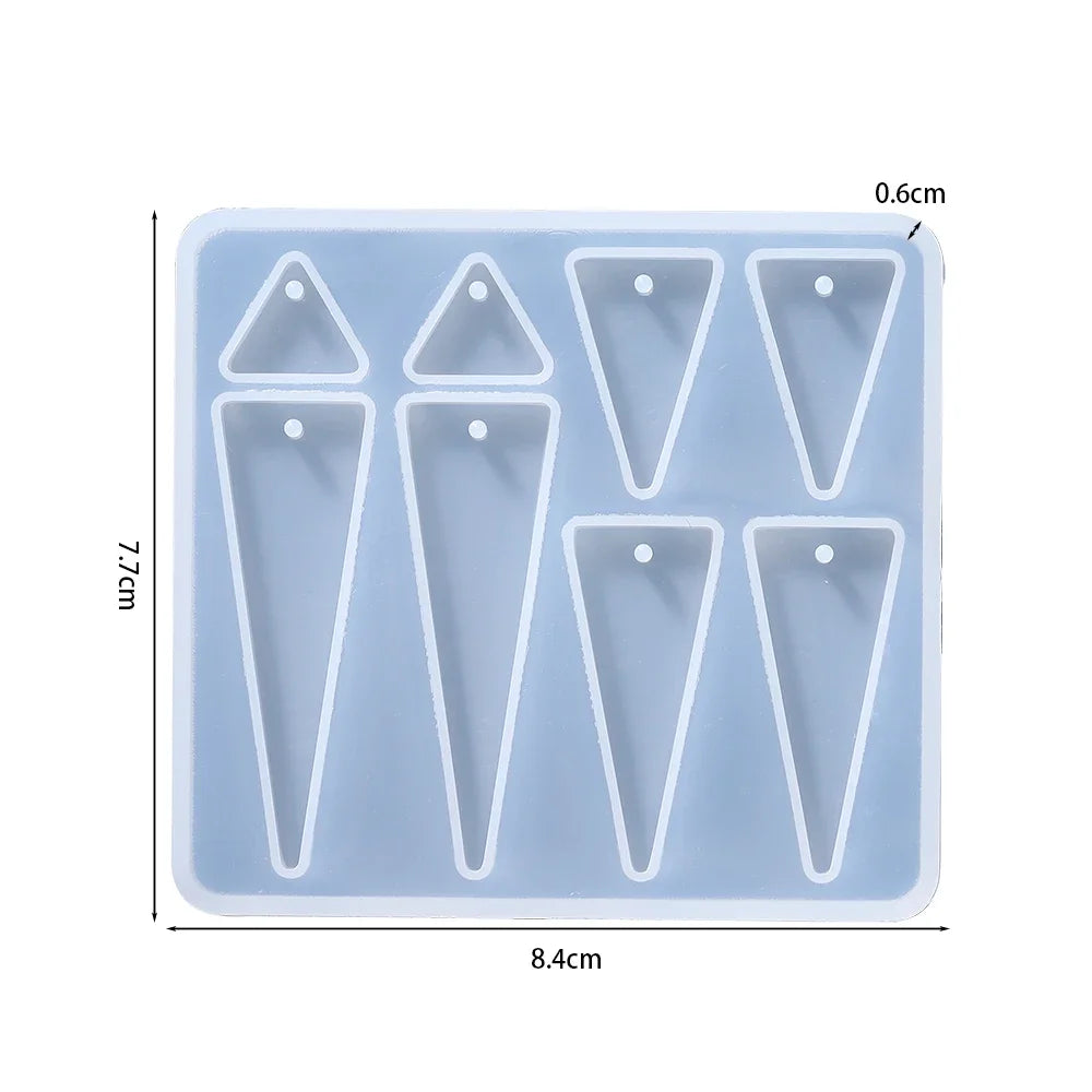 Earring Pendant Silicone Mold Epoxy Resin Jewelry Making Molds Heart Leaves Moon DIY Charms Pendant Mould Creative Jewelry Craft