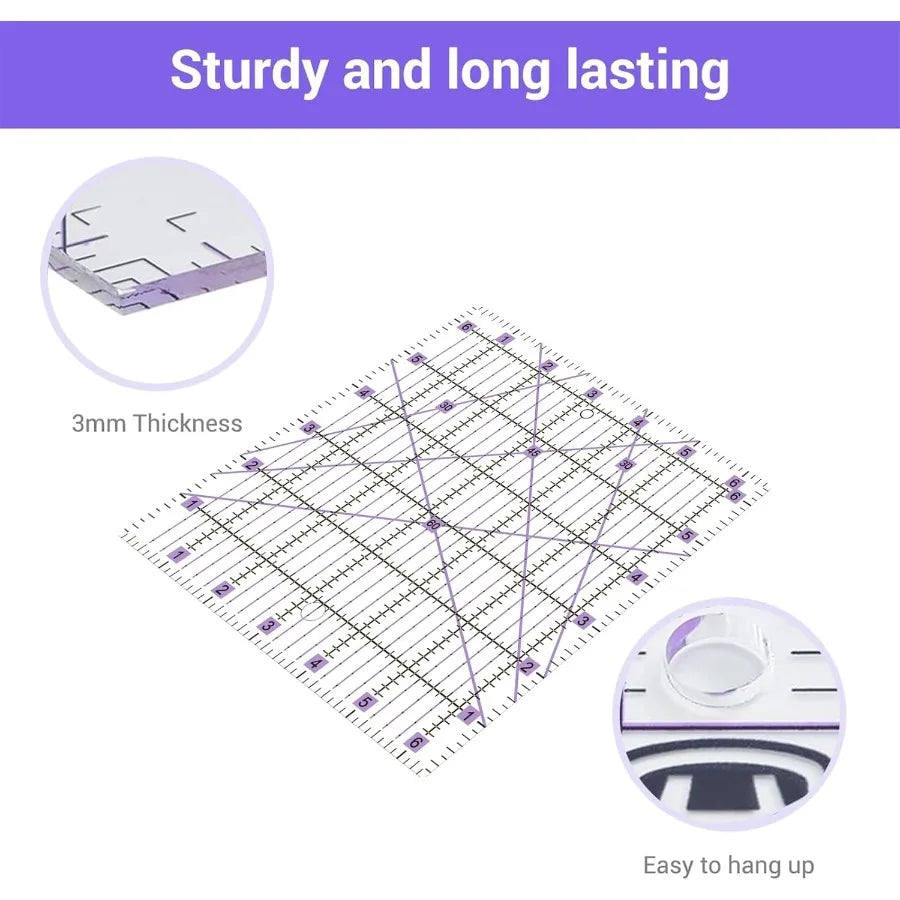 Headley Tools 39 Pcs Rotary Cutter Set - Quilting Kit with 45mm Fabric Cutter 5 Extra Blades A4 Cutting Mat 2 Craft Knife Set S