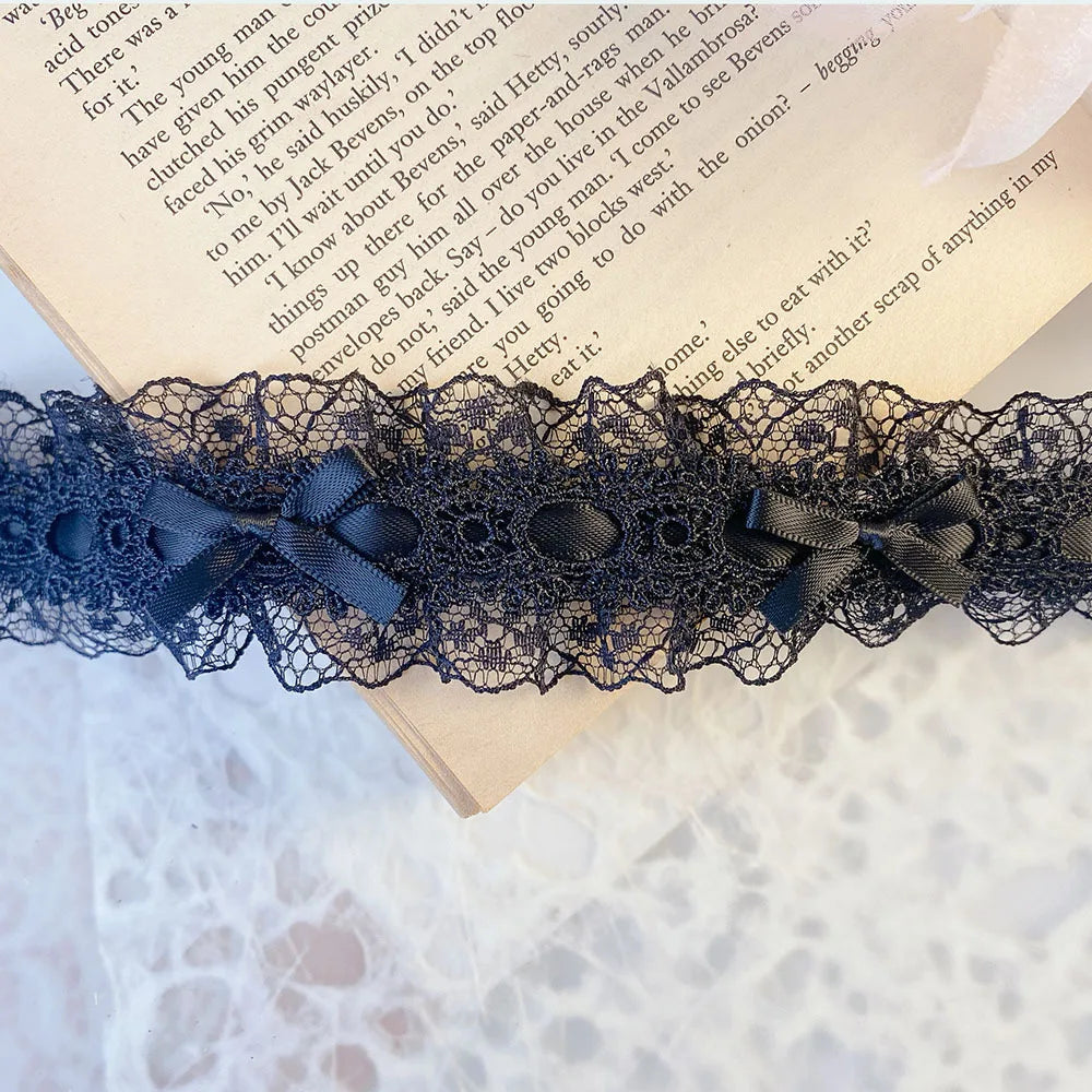 2Meters Bow Decorative Lace Trim Ribbons For Crafts Party Dress Sewing Diy Supplies Handmade Fabric Gift Wrapping Trimming Black